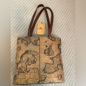 Patricia Nash European Map Luna Tote